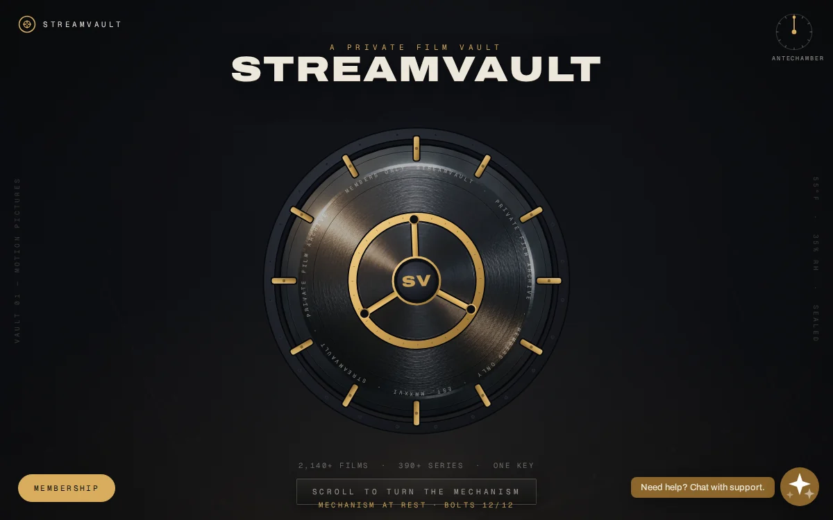StreamVault private streaming membership